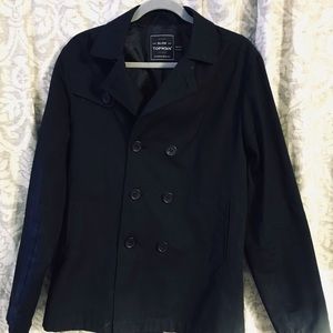 Topman Mens Lightweight Pea Coat